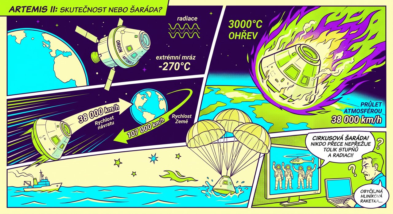 Vesmírné rychlosti a mise Artemis: Jak přežít v plechovce, která se řítí 100 000 km/h?