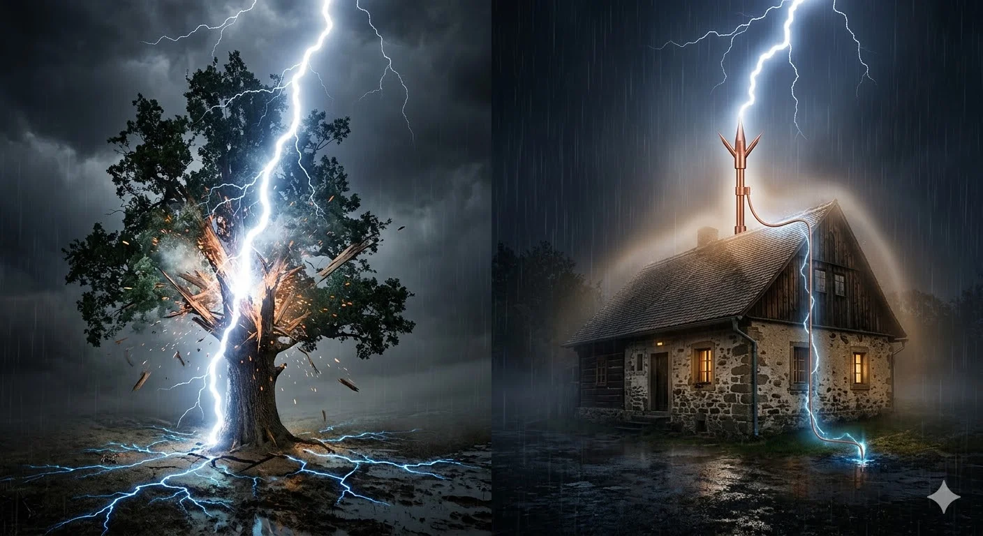 Proč vás gumové holínky nezachrání a strom je smrtelná past