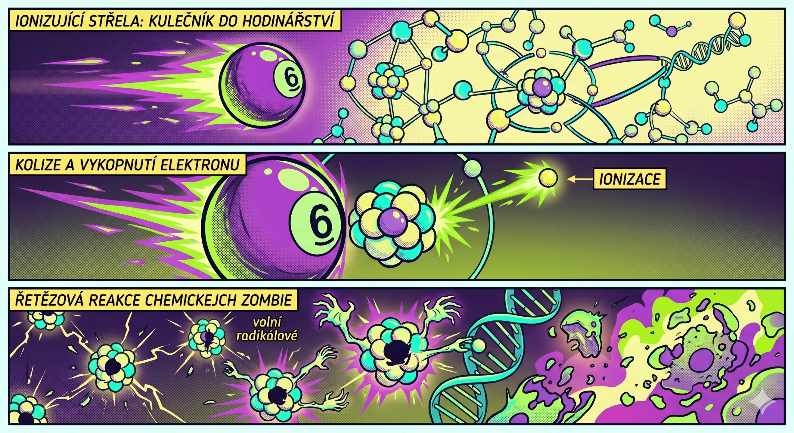 Brutální kulečníková koule, která vám vykopne elektron